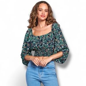 Lost & Wander Goodnight Garden Floral Top Size Medium